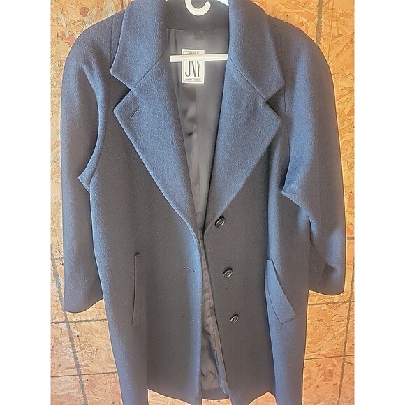 Vintage New Jones New York 100% Pure‎ Wool Coat Size XL - Picture 2 of 16
